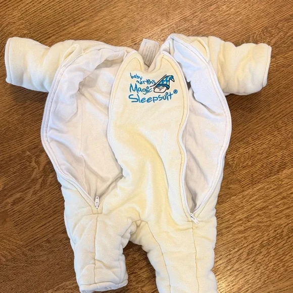 Baby Merlin's Magic Sleepsuit Cozy White Footed One-Piece - Picture 1 of 1